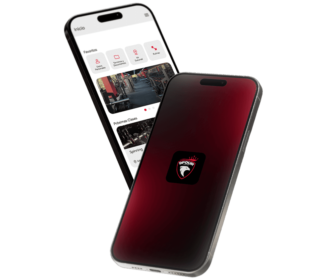 App 9FOUR GYM en el celular